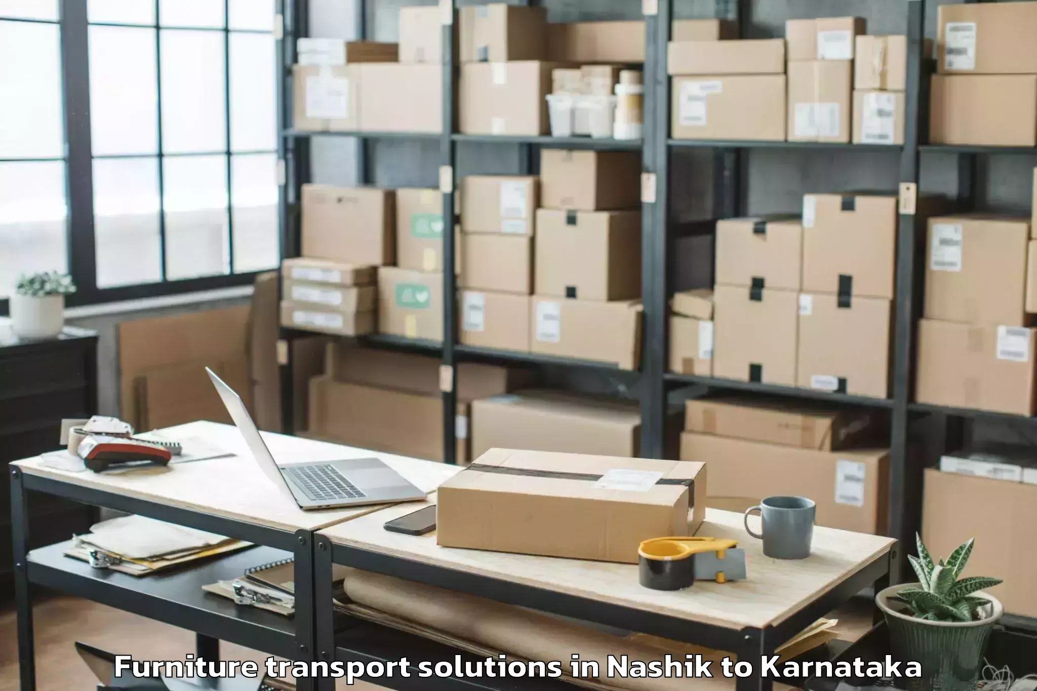 Trusted Nashik to Honnali Furniture Transport Solutions